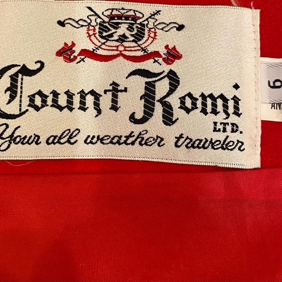 Count Romi Vintage Red Ultrasuede Lightweight Coat Duster 2 Pockets / Size 6 - Picture 4 of 14